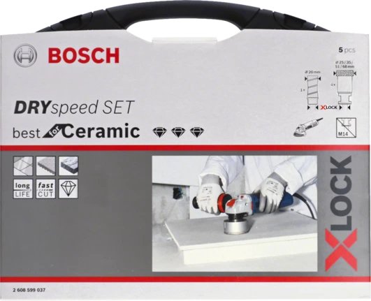 EAN 3165140933735 - Bosch 2608599037 Kit frese a secco diamantate 5 parti 1 pz. Cortador imagen 2