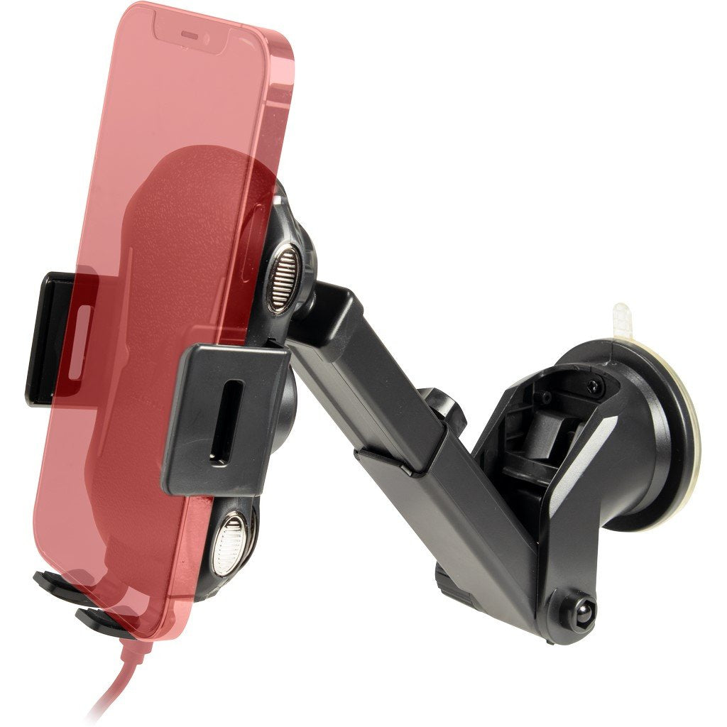 Inter-Tech Mth-100-10w Qi Cargador Inalámbrico Rápido Para Coche, Negro