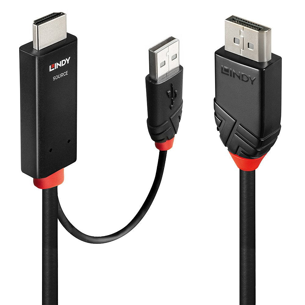 EAN 4002888414999 - Lindy 41499 adaptador de cable de vídeo 2 m HDMI + USB Type-A DisplayPort Negro imagen 1
