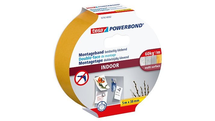 Tesa Powerbond Montageband Indoor 5m 38mm
