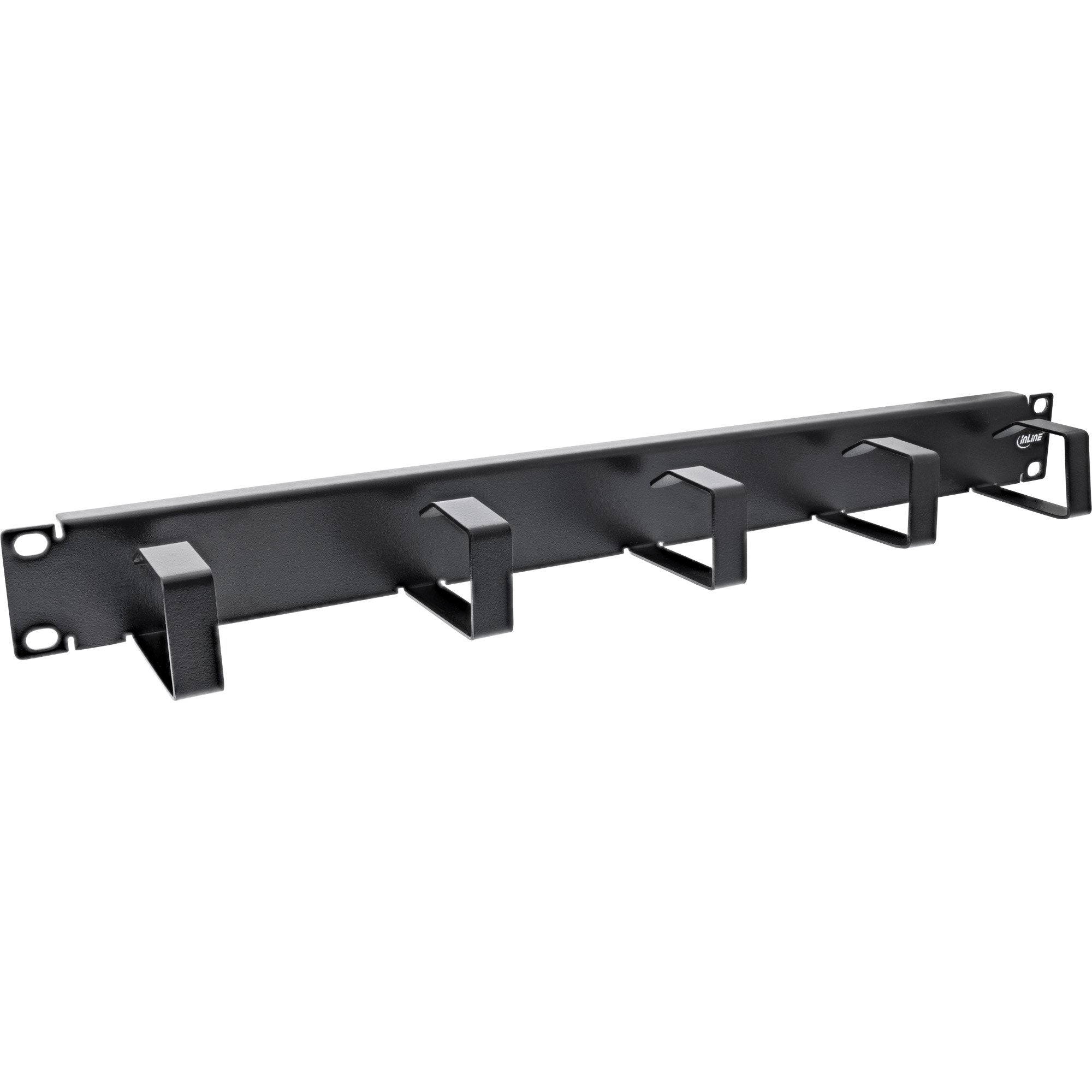 Panel De Gestión De Cables Inline De 19", 5 Soportes Pequeños, Ral9005, Negro