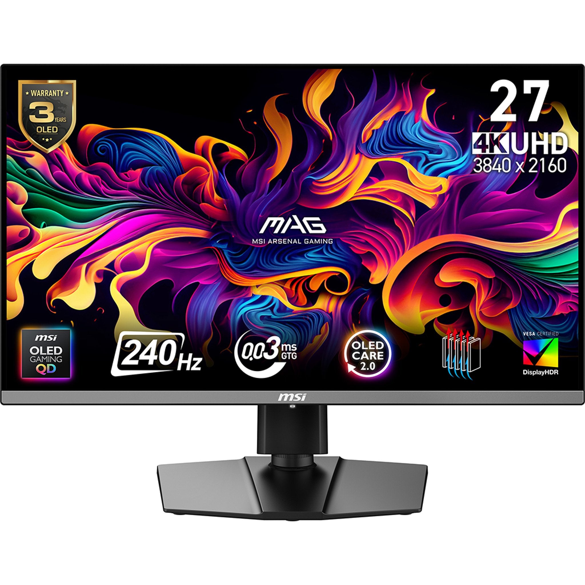 EAN 4711377304450 - MSI MAG 272UP QD-OLED X24 pantalla para PC 67,3 cm (26.5") 3840 x 2160 Pixeles 4K Ultra HD Negro imagen 1