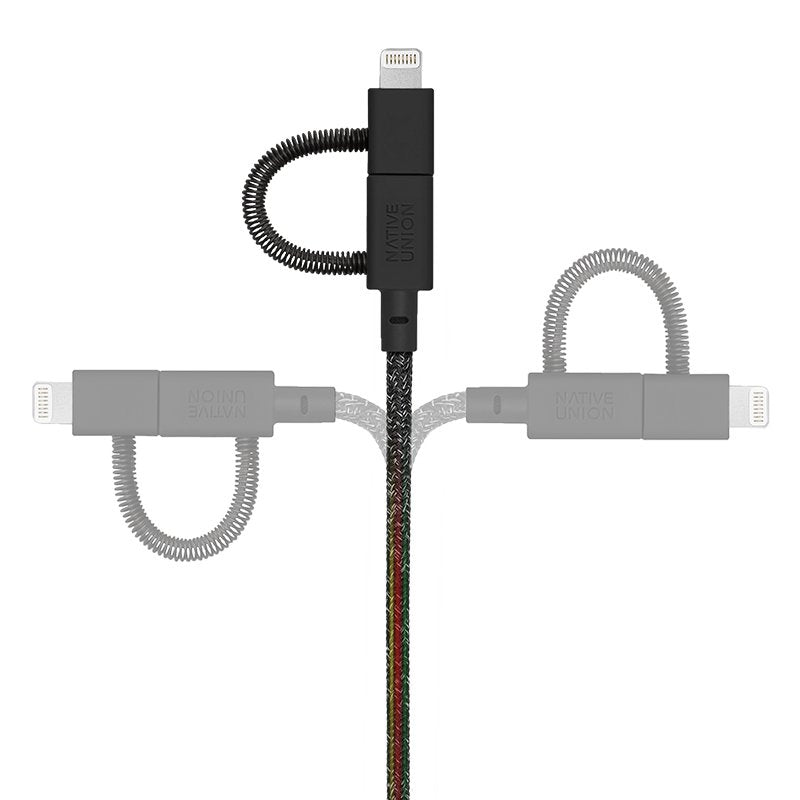 EAN 4895200436645 - Native Union BELT-ULC-CS-BLK-NP cable USB 2 m USB A USB C/Micro USB A/Lightning Negro imagen 3
