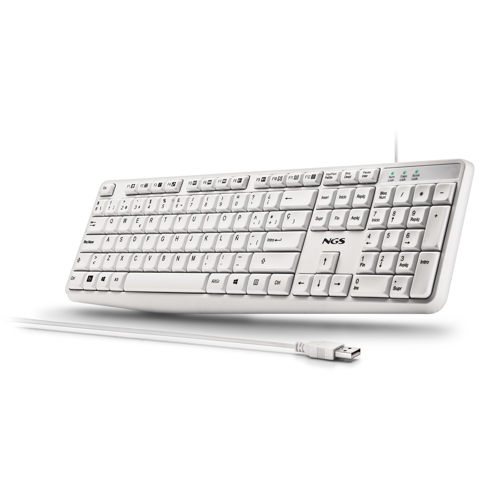 EAN 8435430628319 - NGS HERITAGE teclado Universal USB QWERTY Español Blanco imagen 4
