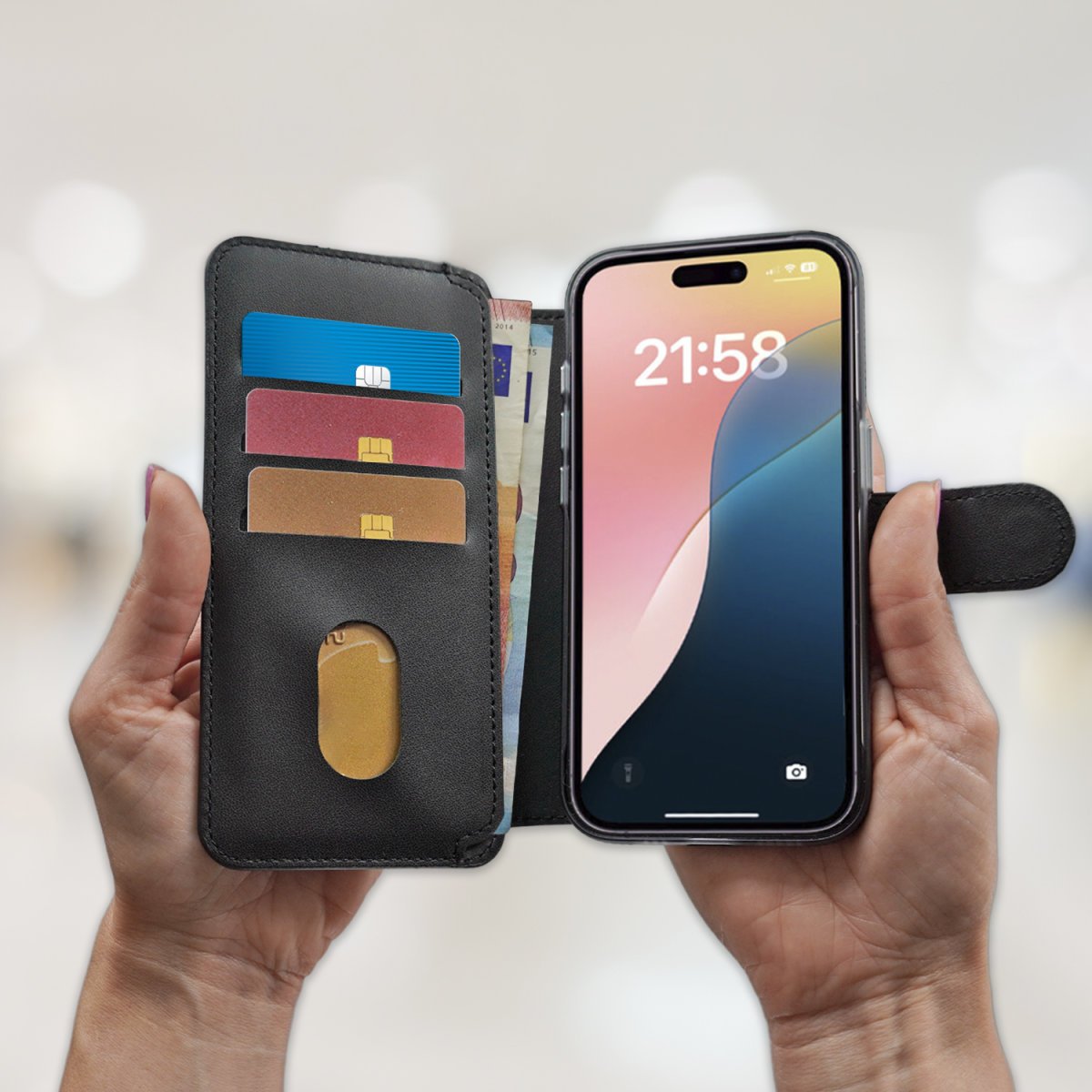 4smarts Universal Magnet Wallet Cardcaddy Xl. Schwarz