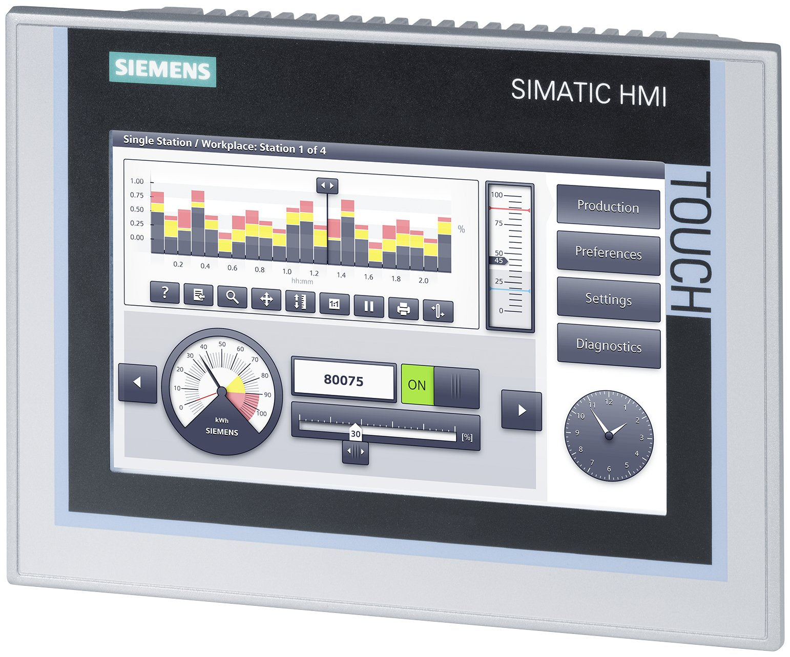 Siemens 6av21240gc010ax0 Simatic Tp700 Comfort Panel Windows Ce 6.0 7z Tft