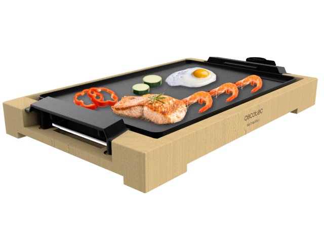 Cecotec Parrilla De Mesa Tasty&Grill 2000 Bamboo, Plancha Grill Eléctrica De Madera, 2.000 Vatios 8435484030892.0