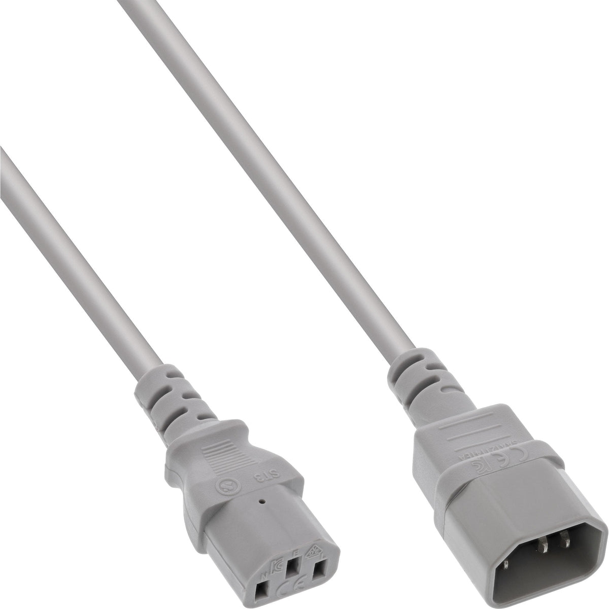 Prolongación Del Cable De Alimentación Inline, C13 A C14, Gris, 1,5 M