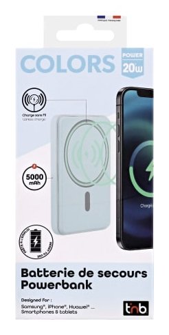 EAN 3303170117736 - T'nB BUMAG5BL batería externa 5000 mAh Cargador inalámbrico Azul imagen 7