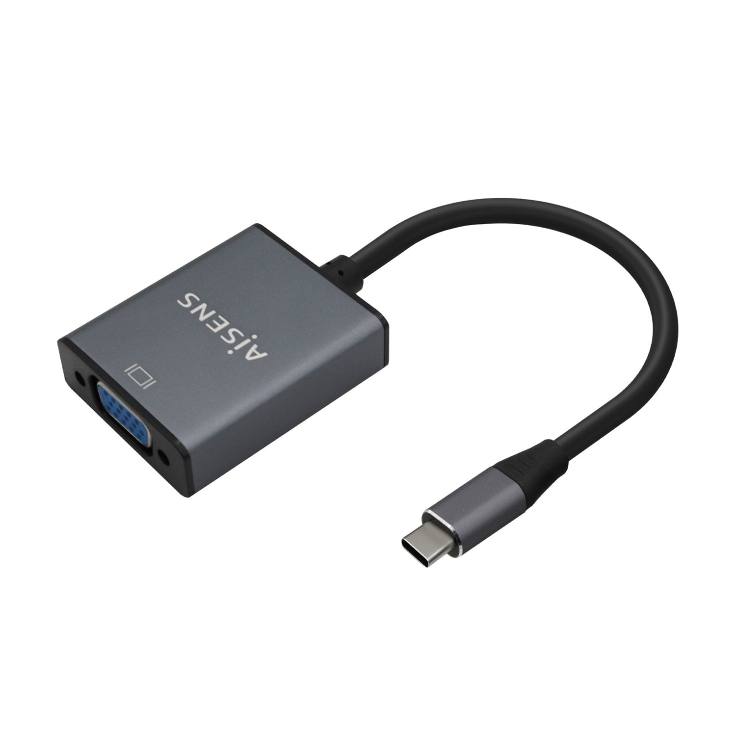 Aisens Conversor Aluminio Usb-C A Vga - Usb-C/M-Hdb15/H - 15cm - Gris