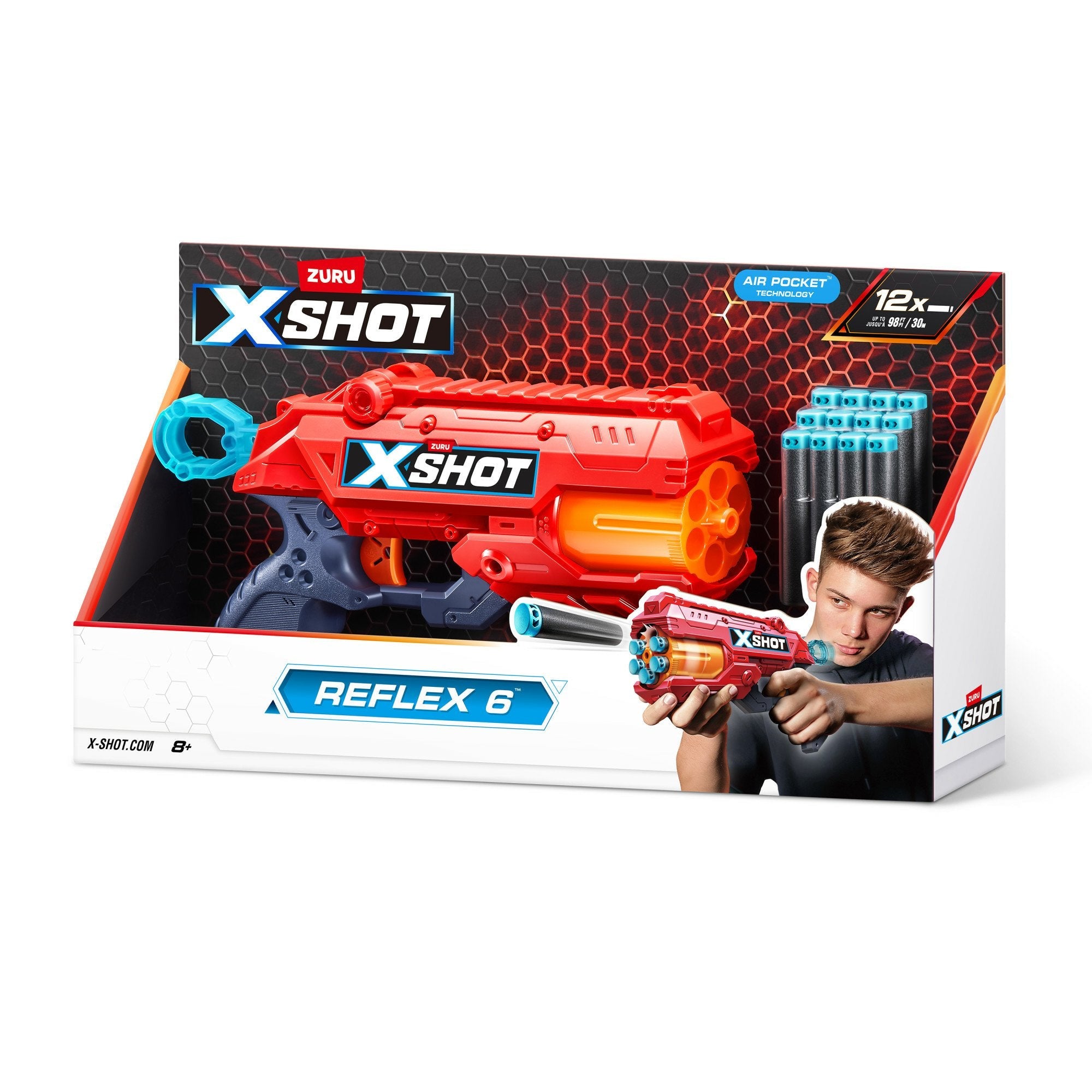 Zuru X-Shot Excel - Lanzador Reflex 6 Con Dardos, Lanzador De Dardos 36433