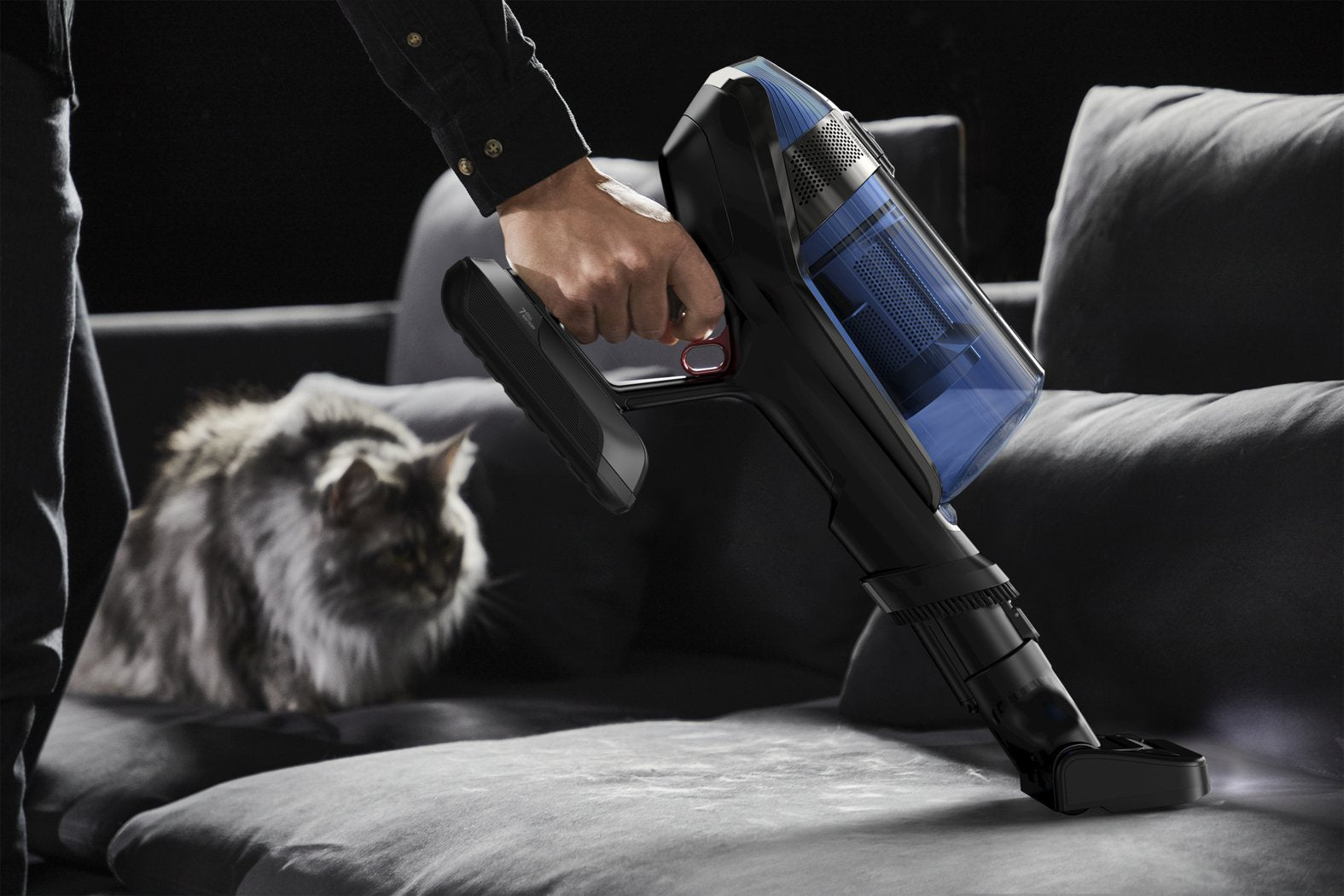 EAN 3221616048614 - Rowenta RH98C0 Aspiradora escoba 2 en 1 Batería Seca y húmeda Sin bolsa 0,9 L 320 W Azul, Gris imagen 8