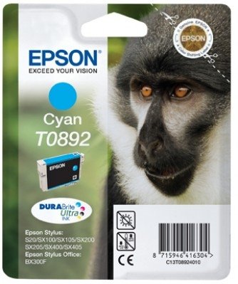 EAN 8715946416311 - Epson Monkey T0892 Ink Cartridge Cyan cartucho de tinta 1 pieza(s) Original Cian imagen 1