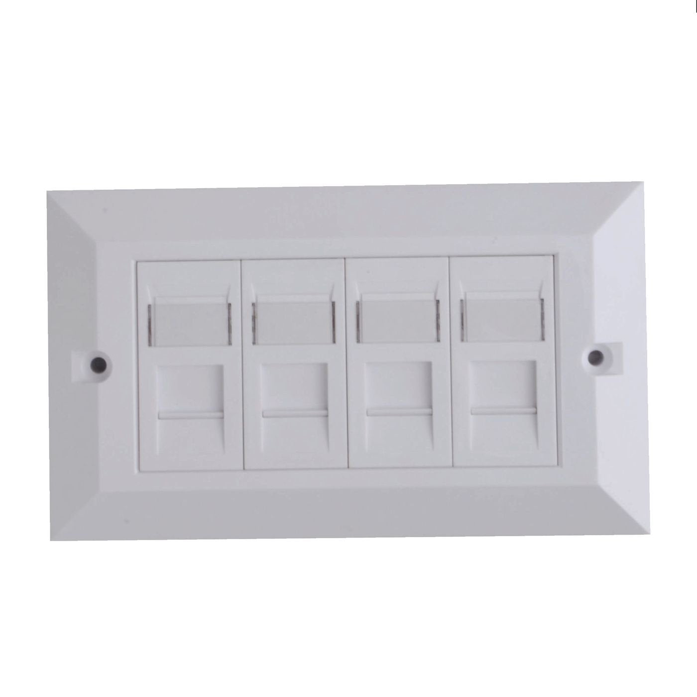 Lanview Lvn126188uk-4 Caja De Tomacorriente Rj-45 Blanco
