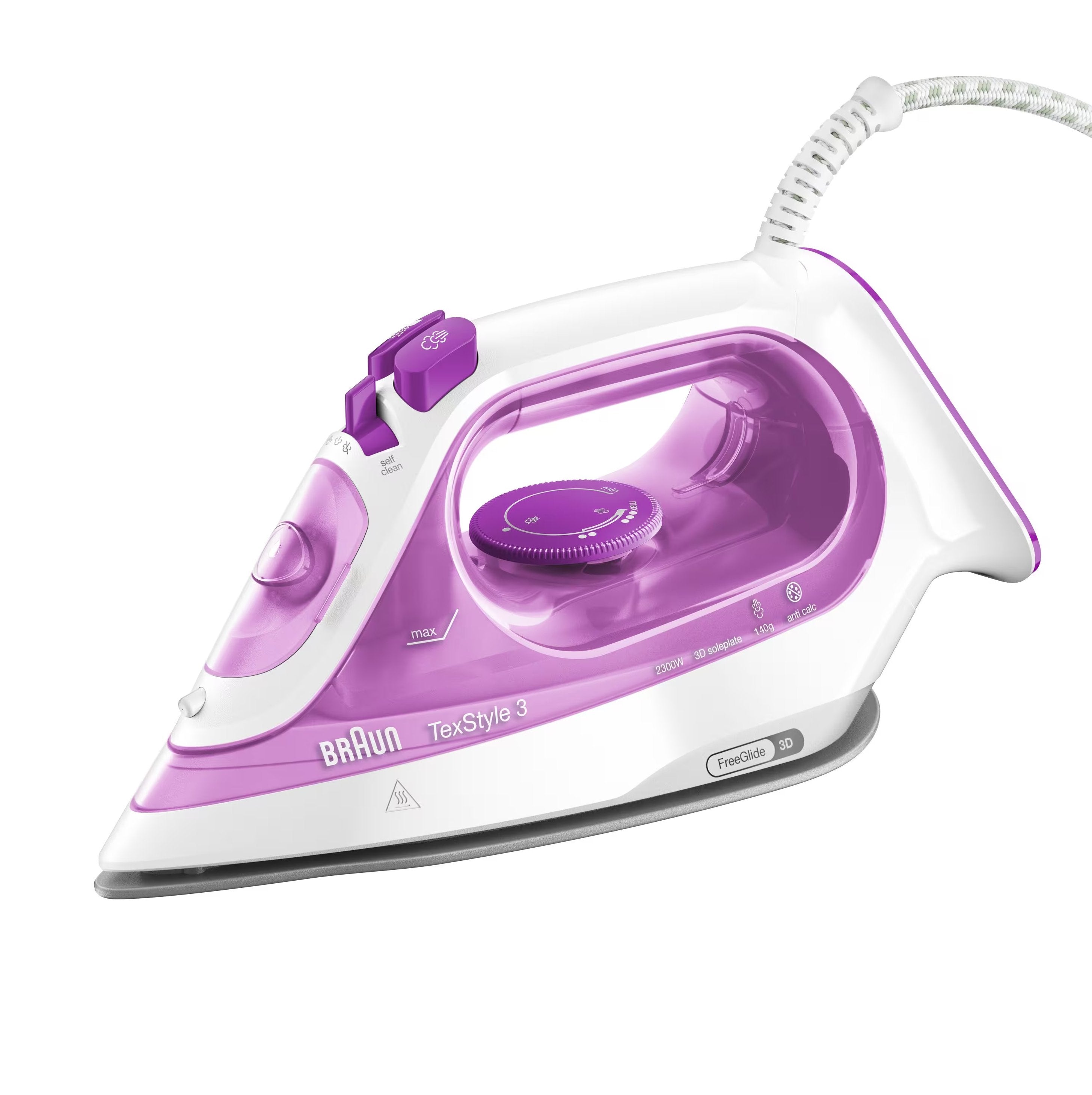 EAN 8021098270665 - Braun TexStyle 3 SI3030PU Plancha a vapor Suela de cerámica 2300 W Rosa imagen 1
