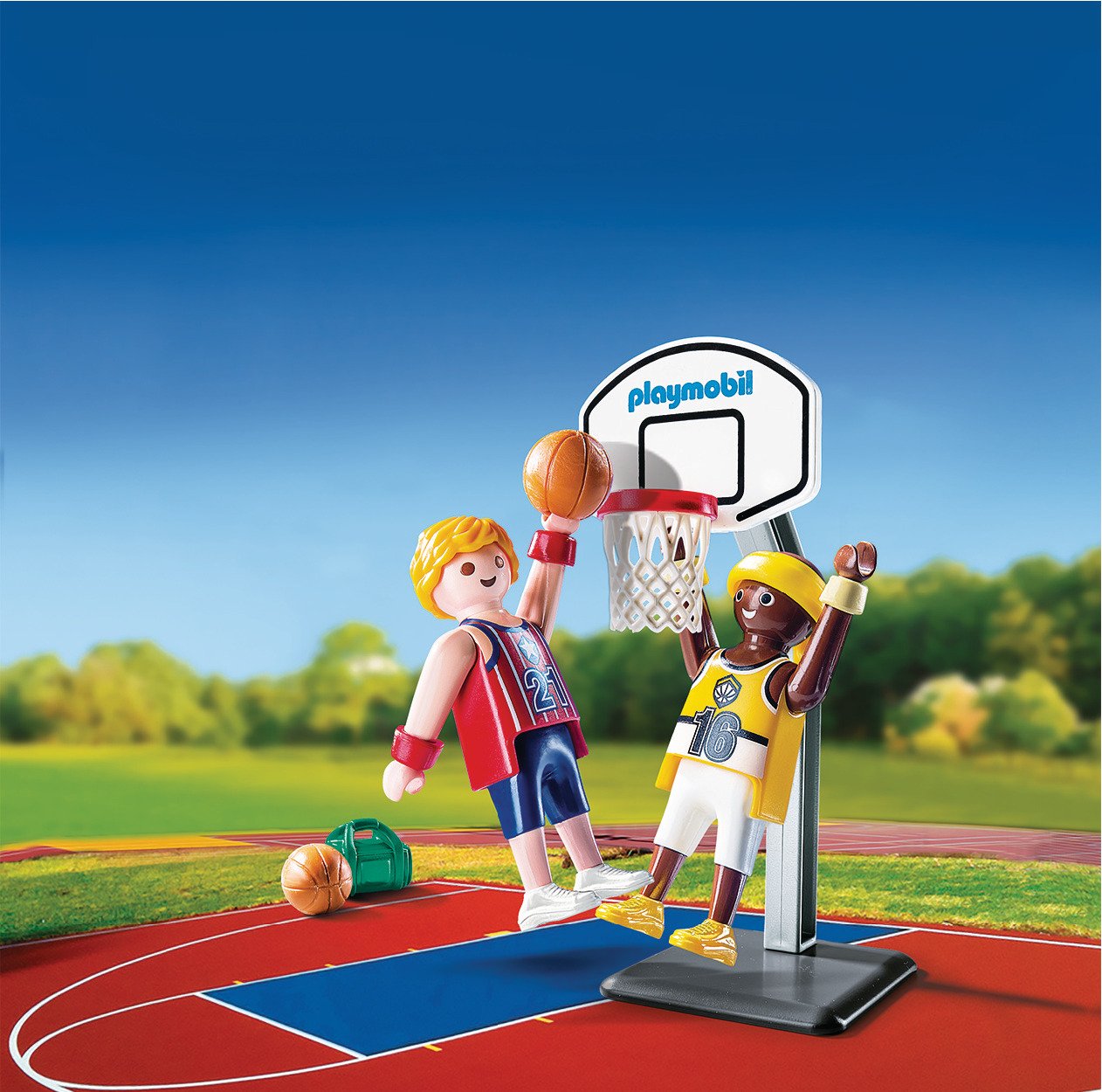 EAN 4008789092106 - Playmobil 9210 Joueurs de Basket-Ball avec Panier imagen 8