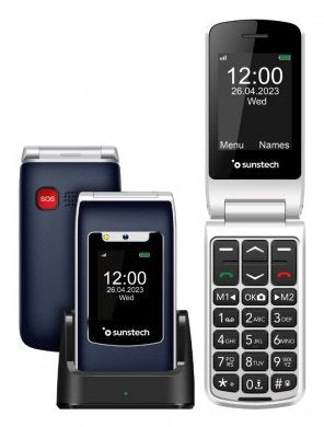 Teléfono Móvil Sunstech Celt23bl Para Personas Mayores Azul