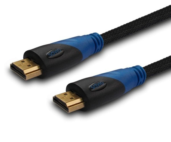 EAN 5902768707151 - Savio CL-07 cable HDMI 3 m HDMI tipo A (Estándar) Negro, Azul imagen 1