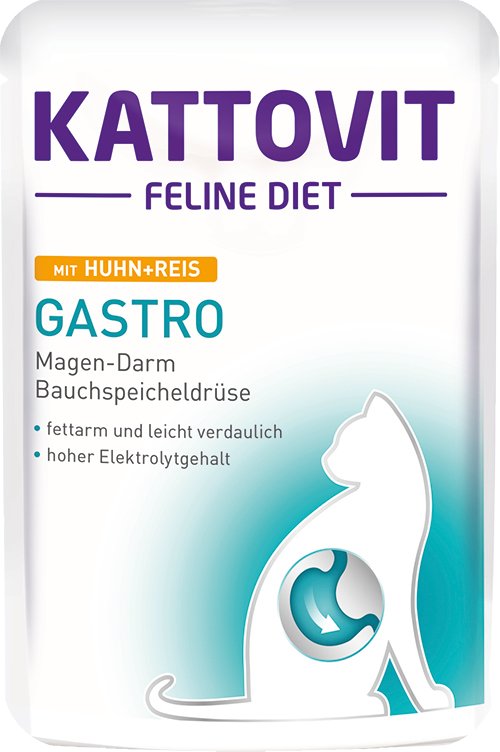 Comida Húmeda Para Gatos Kattovit Feline Diet Gastro Chicken With Rice 85g