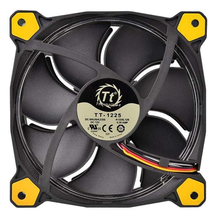 Ventilador Thermaltake Riing 14 Led Amarillo 140x140x25, Negro/Amarillo Cl-F039-Pl14yl-A