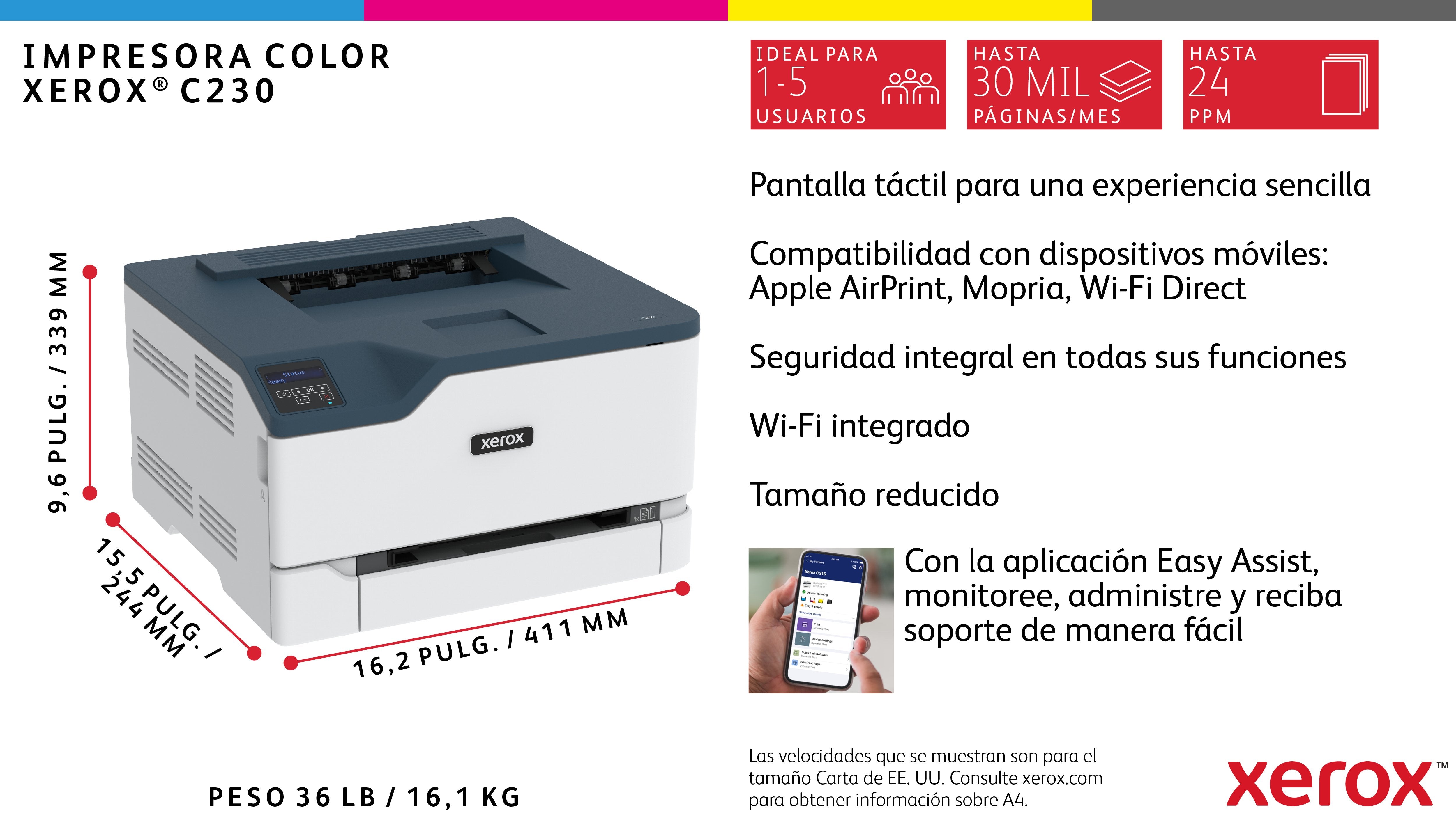 EAN 0095205069327 - Xerox C230V_DNI impresora láser Color 600 x 600 DPI Wifi imagen 7