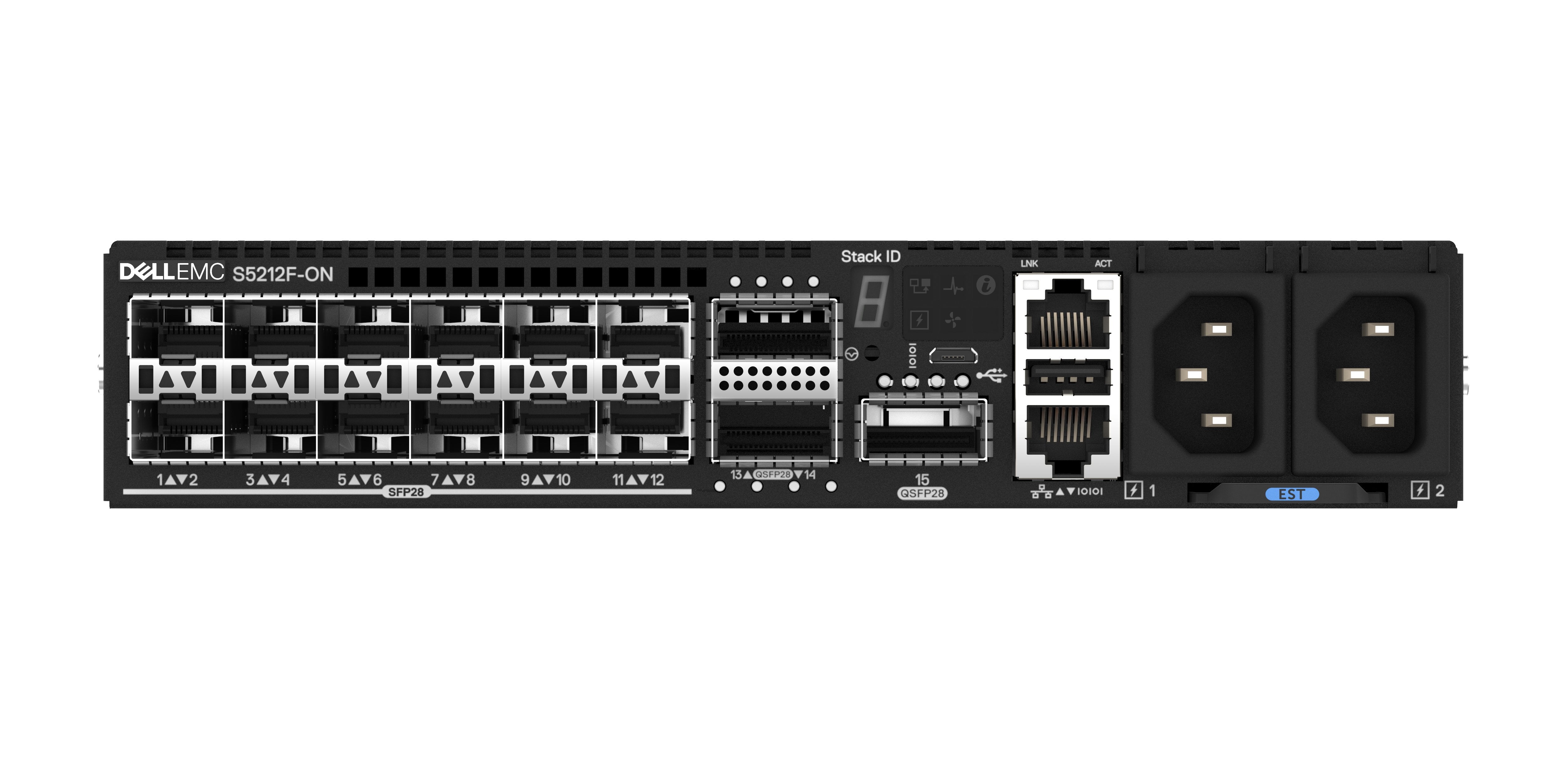 Dell Switch S5212f 12sfp28 3qsfp28 12x25gbit 3x100gbit Rojound.Netzteil