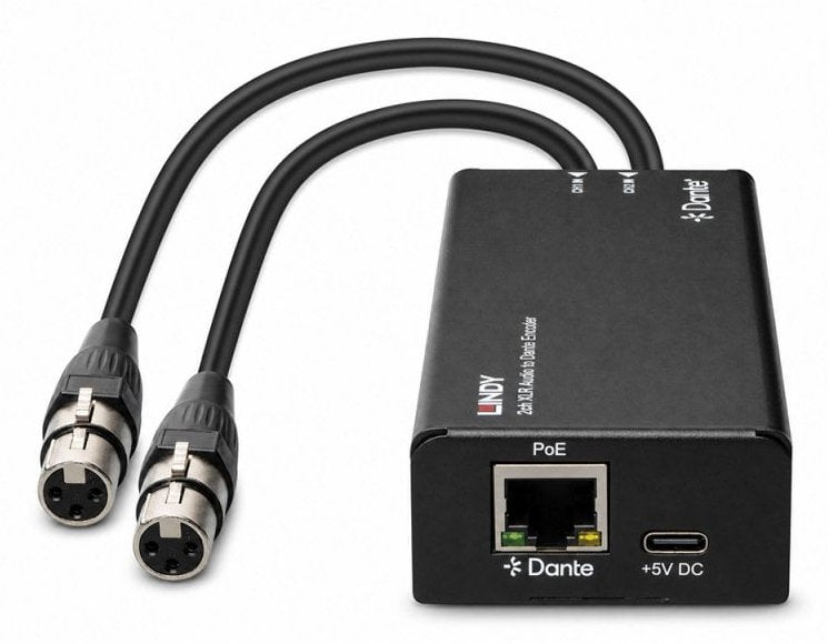 2ch Xlr Audio To Dante Encoder