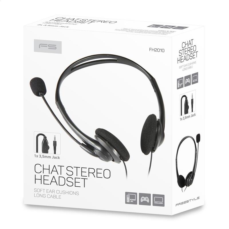 Fiesta Auricular + Mic Pc Control Volumen Jack 1*3.5mm Negro Fh2010