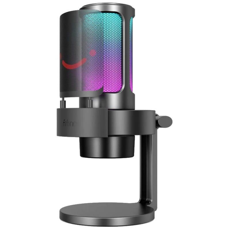 Fifine Ampligame A8 Rgb Micrófono Usb Tipo C Para Grabación Y Transmisión En Pc
