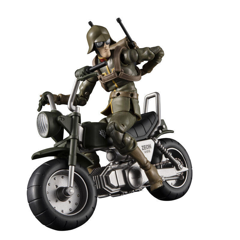 Figura General Soldier + Moto Exlusive Principality Of Zeon Mobile Suit Gundam 10cm