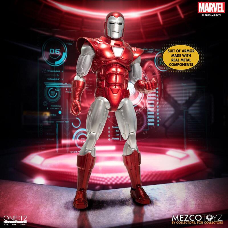 Figura Iron Man Silver Centurion Edition Fig 16 Cm Marvel One:12 Collective