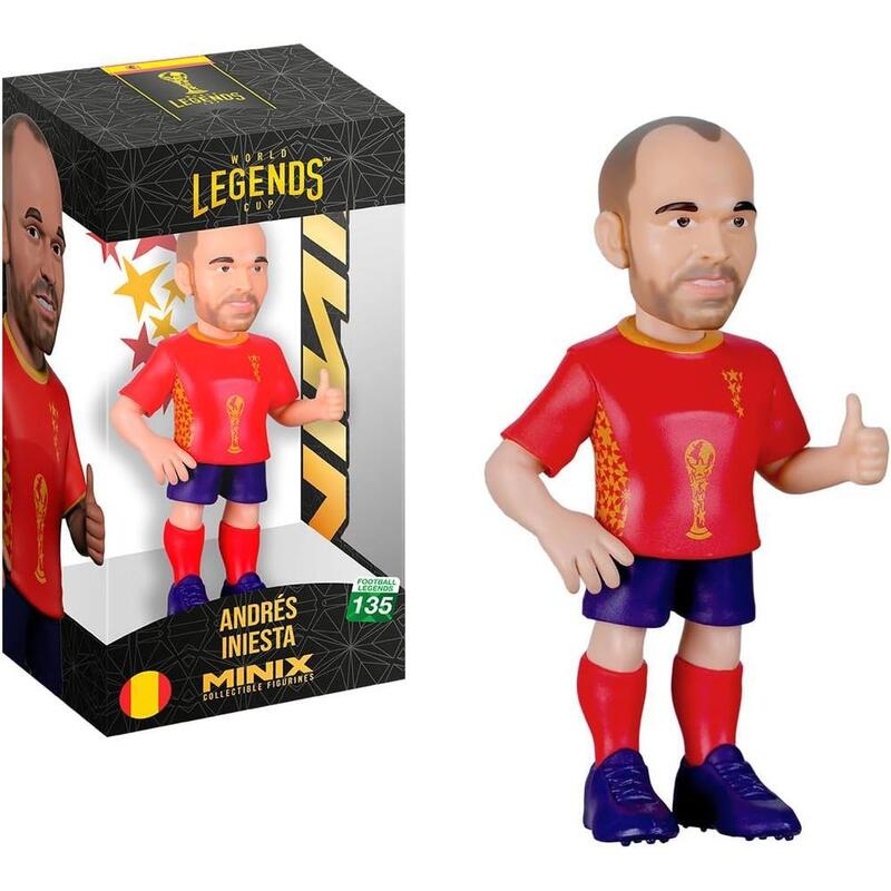 Figura Minix Bandai Iniesta - Selección Española - Coleccionables Para Exhibición - Idea De Regalo - Juguetes Para Niños Y Adultos - Fans De Música Mn25046