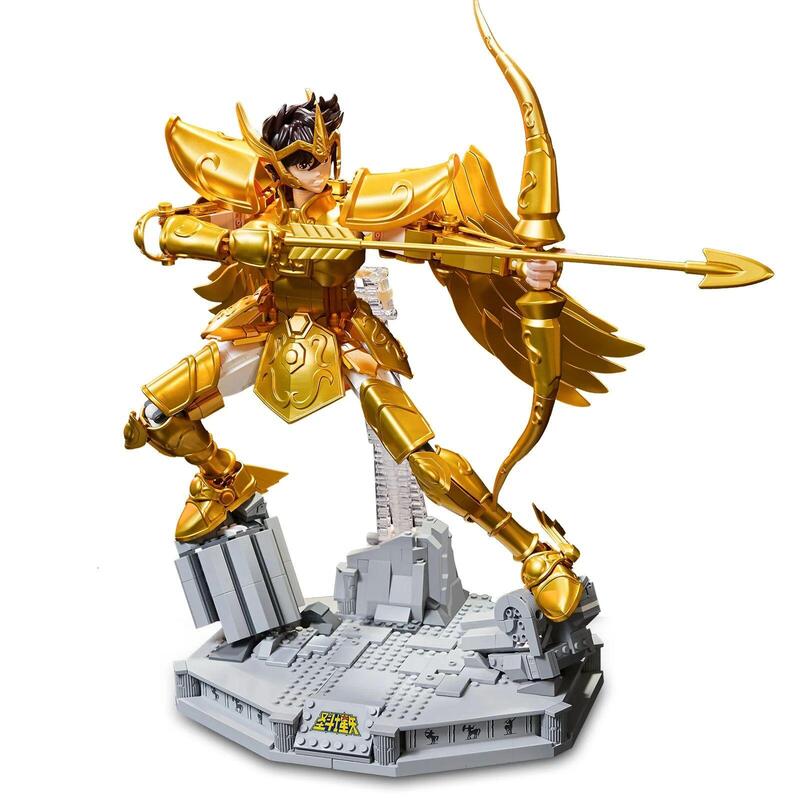 Figura Pantasy Saint Seiya Sagittarius The Gold Archer Set Construccion 47cm