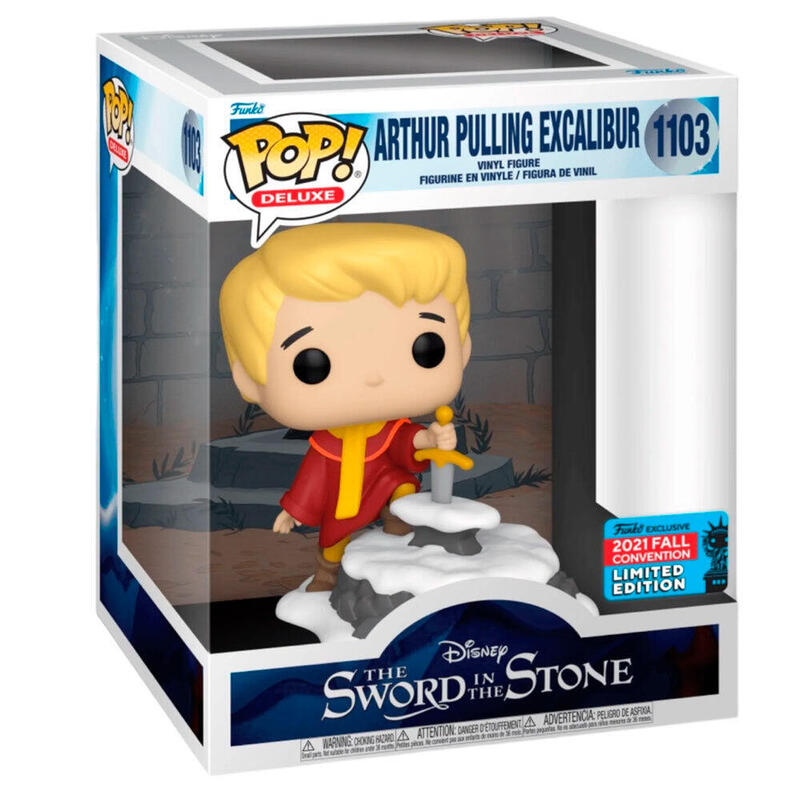 Figura Pop Deluxe Disney La Espada En La Piedra Arthur Pulling Excalibur Exclusive