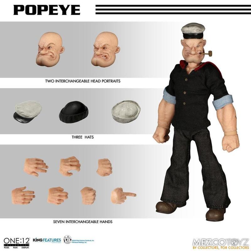 Figura Popeye Fig. 15,5 Cm Popeye One:12 Collective Re-Run