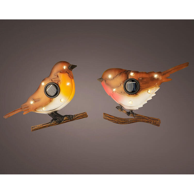 Figura Solar De Pájaro Metálico Colores Surtidos
