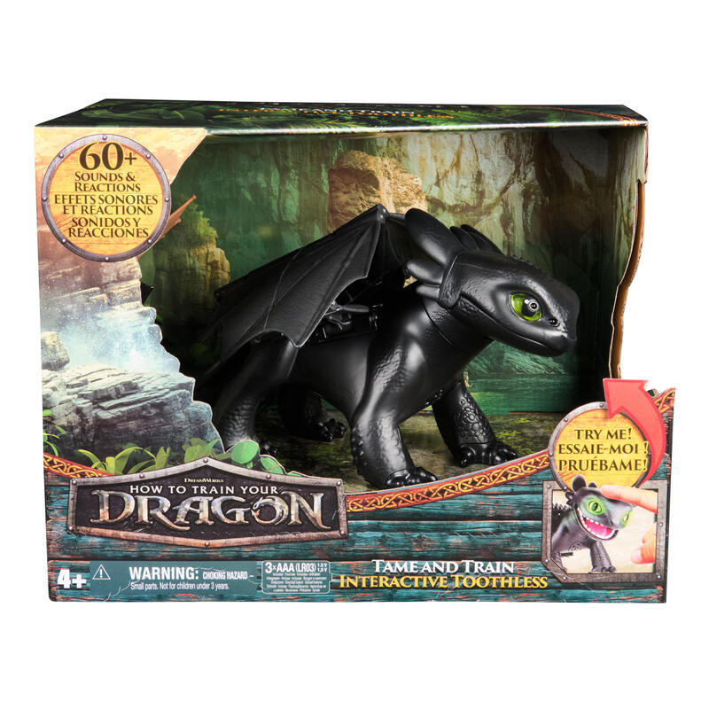 Figura Spinmaster Cómo Entrenar A Tu Dragón De Dragón Interactiva Desdenido (Con Efectos De Luz Y Sonido) 6072728