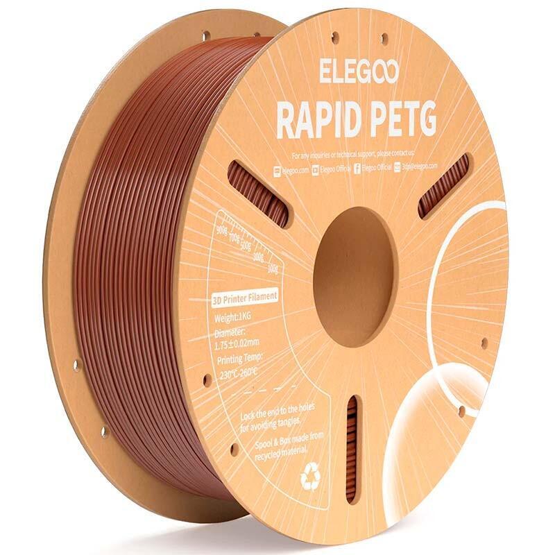 Elegoo Rapid Petg Marrón Para Impresoras 3d Fdm - Filamento 1.75mm Bobina De 1kg