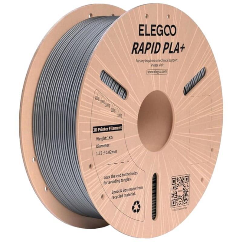 Filamento Elegoo Rapid Pla + (Plus) Plata - 1.75mm - Impresión De Alta Velocidad Hasta 600mm/S - Bobina De 1kg