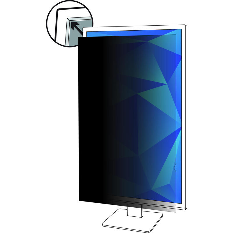 Filtro De Privacidad De 3m Filtro De Confidencialidad De Pantalla 25" Negro