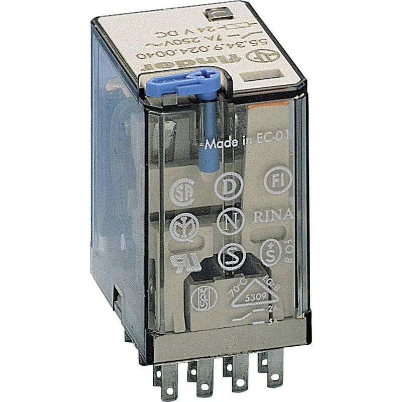 Finder Miniatur-Industrial-Relé Para Circuito Impreso 55.34.9.024.0090 4w 7a 24vdc