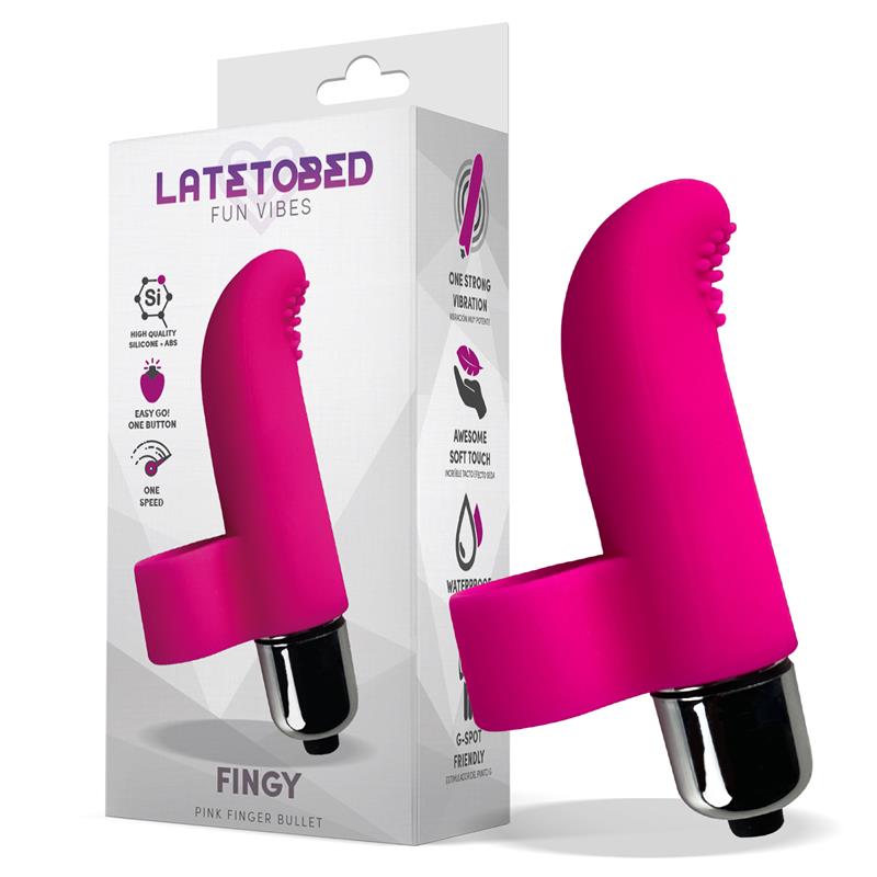 Fingy Bala Vibradora Para El Dedo Silicona Rosa
