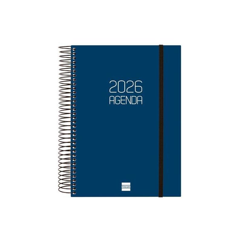 Finocam Agenda Espiral Opaque E10-155x212mm 1dp Tapa Pp Azul 2026