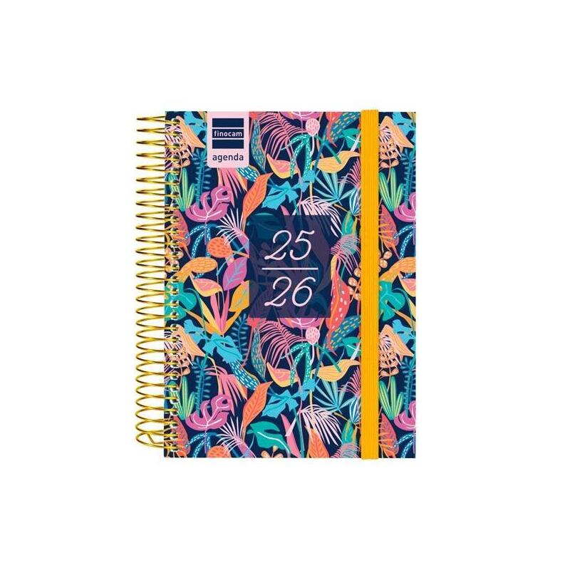 Finocam Agenda Secundaria Para Estudiantes Espiral 8º 1dp Tropical 2025-2026