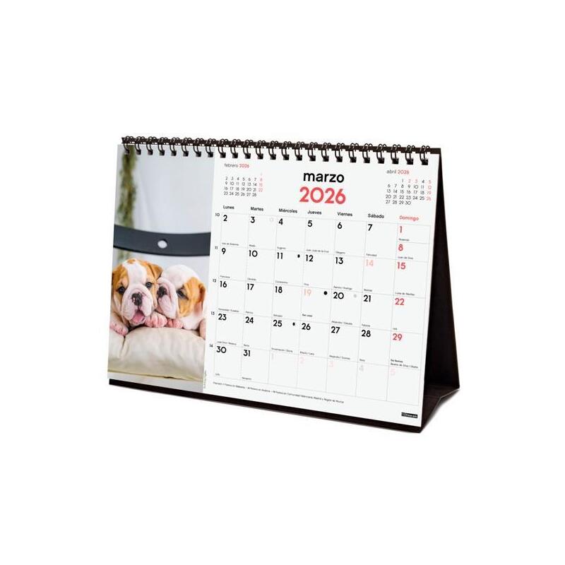 Finocam Calendario De Sobremesa Para Escribir S-210x150mm Mv Imágenes Cachorros 2026