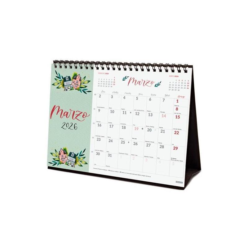 Finocam Calendario De Sobremesa Para Escribir S-210x150mm Mv Imágenes The Flower Journal 2026