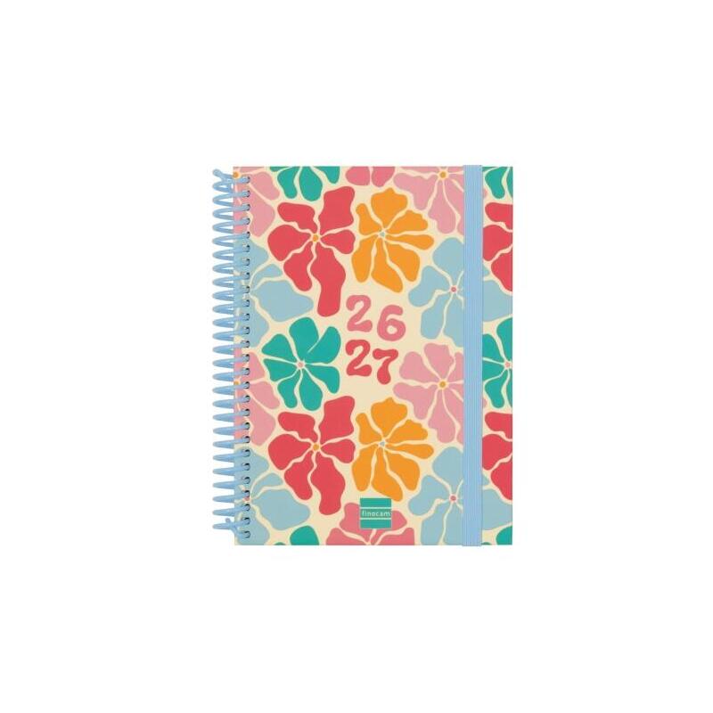 Finocam Diva Agenda Escolar 26/27 - Semana Vista Horizontal - Formato 8º - 120x164mm - Tapas De Carton Forrado - Papel