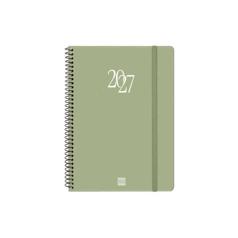 Finocam Espiral Basics My Agenda - Anual 2027 - Semana Vista Horizontal - Formato E10 - 155x212mm - Espiral - Tapa Dura