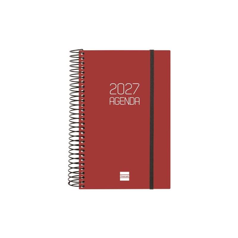 Finocam Espiral Basics Opaque Agenda - Anual 2027 - 1 Dia Por Pagina - Formato E5 - 117x181mm - Espiral - Tapa De