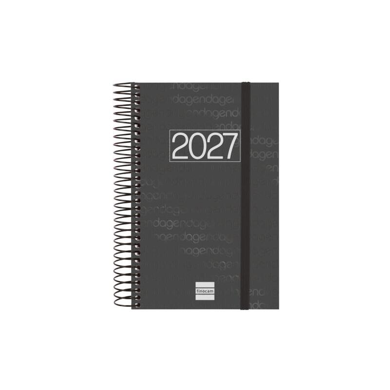 Finocam Espiral Basics Year Agenda - Anual 2027 - 1 Dia Por Pagina - Formato E5 - 117x181mm - Espiral - Tapa De